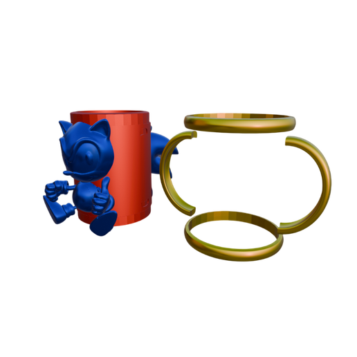 image-Photoroom-3.png Sonic Can/Mug Stand - Collectible 3D Stand - STL and Blender Files for Printing