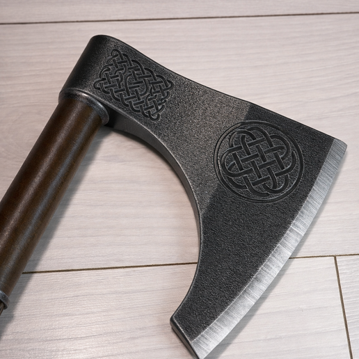 Viking-Axe-A1-mini-head.png Viking Axe - Modular, No Glue, No Supports, No AMS