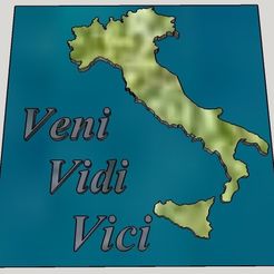 a1460045fcdf61636166fc8276a73077_display_large.jpg Free STL file Veni Vidi Vici - Targa Italiana・3D print design to download