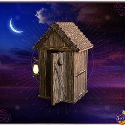 Outhoue_RENDER.jpg 3D file Outhouse Dice Jail - SUPPORT FREE!・3D printing design to download, Kimbolt