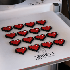 Capture d’écran 2018-02-15 à 11.31.11.png Free STL file Multi-Color 8-Bit Heart・3D printer model to download