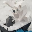 Ours polaire avec phoque (automates)