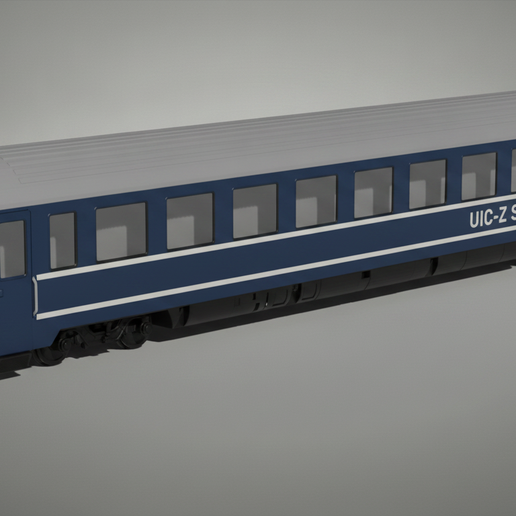 UIC-Z Sleeping Car – Passenger Coach STL 3D Print Model