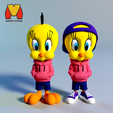 1a.png TWEETY BIRD URBAN VIBES WITH HOODIE ( MULTIPARTS AND 3MF )