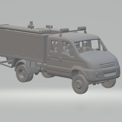 1.png Archivo STL Camión de bomberos Iveco Daily 4x4・Objeto para impresora 3D para descargar, gauderio