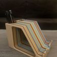 5.jpg Layered Wood Box - Secret Slide Box - Phone Stand - CatchAll - Desk Organizer Inspired by Upcycled Skateboard Deck Art