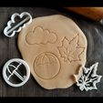 Otonal.jpeg x3 Autumn theme - cookie cutter, dough - umbrella, leaf, cloud