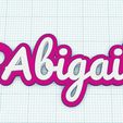 Abigail.jpg Porta-chaves Fancy Name Tag - Abigail