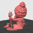 3.png Shani Dev Chibi Style Assis avec Deux Corbeaux | 3D Printable STL File | Hindu Deity of Justice | FDM & Resin Ready (Unsupported)