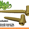 tail-hip.png [KABBIT ADDON] Smooth Lizard Hip and Tail for Kabbit BJD - For FDM and SLA Printers