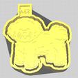 bichon_frise_in_cura.png Bichon Frise Dog Freshie Mold - 3D Model Mold Box for Silicone Freshie Moulds