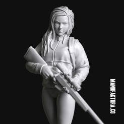 ss02a-01.jpg Strife Series 02a - Cute Post-Apocalyptic Survivor Girl with Sniper Rifle