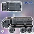 4.jpg Futuristic six-wheeled all-terrain truck with front cabin and large rear cargo space (9) - Future Sci-Fi SF Post apocalyptic Tabletop Scifi Wargaming Planetary exploration RPG Terrain