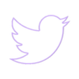 Tray.stl 3D Twitter Logo Tray