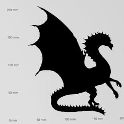 Screenshot-2023-10-01-210917.png STL file Wall tattoo dragon 2・3D printer design to download