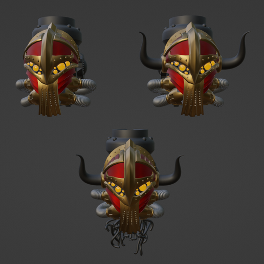[Tabletop Minis - FREE & presupported] ALTERNATE HEADS Addon Pack for Space Knight Bondsman