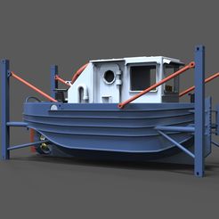 Container-Tug-1zu50-2.jpg STL file Container Tug 1:75 Tug Boat・Model to download and 3D print