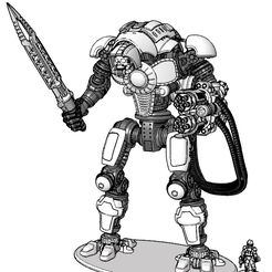 Conquistador-Working-1.jpg 3D file Project Cervantes-Conquistador Main Battle Mecha (28mm)・3D printer model to download