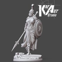 Athena.jpg Archivo STL Diosa griega - Atenea - escala 35 mm・Plan imprimible en 3D para descargar