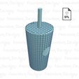 Untitled-3.jpg 3D file Starbucks Grid Tumbler Inspired Keychain STL File・3D printer design to download
