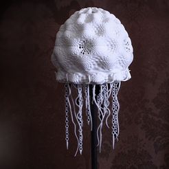 Jellyfish_lamp_shade_unellenu_04_display_large.jpg Archivo STL gratuito Medusa Pantalla・Objeto para descargar e imprimir en 3D