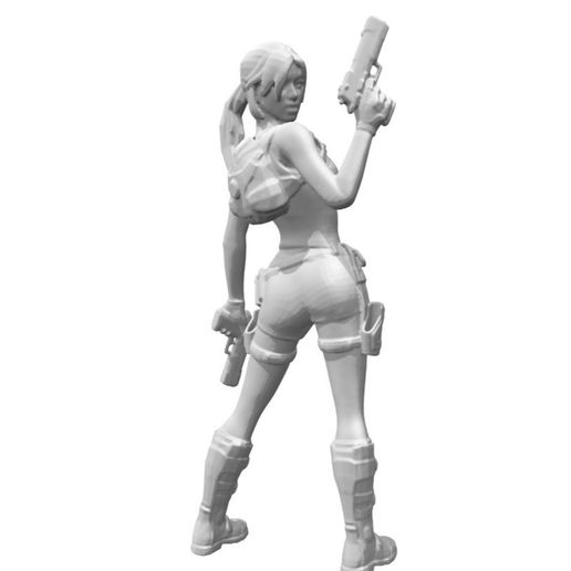 Lara Croft from Dos 3D model
