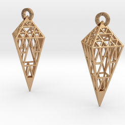 siperearrings.jpg 3D file Sierpinski Earrings・3D print design to download
