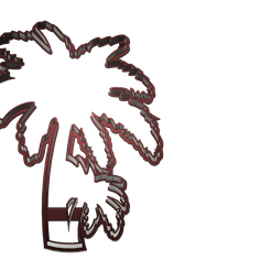 palmera-13cm-solo-contorno-v8.png Archivo STL cortante cookie cutter hawai fondant galletita tropical palmera sheet 13cm cake torta playa beach・Modelo imprimible en 3D para descargar