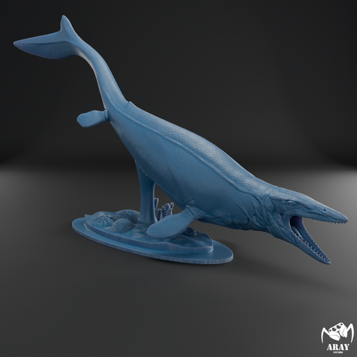 Mosasaurus-wax-1.png Mosasaurus hoffmanni 3D print model