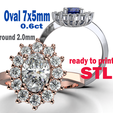Engagement-ring-OVAL-7x5mm-06ct-STL-printable.png Engagement ring OVAL 7x5mm 06ct -STL printable