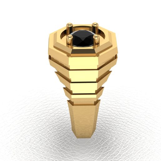 Gentleman's ring stone 7 mm 3D model