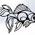 377.jpg Line art fish, wall art fish, fish decoration, beta fish