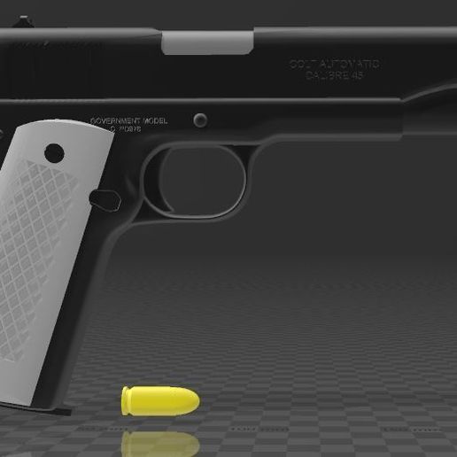 Colt1911.JPG Télécharger le fichier 3MF gratuit Gouvernement Colt 1911 • Objet pour impression 3D, Wij