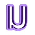 u_Low_case.stl cookie cutter alphabet letters Arial font - cookie cutters