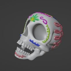 img1.jpeg Бесплатный STL файл набор сахарных черепов 7 дизайнов・3D-печать объекта для загрузки