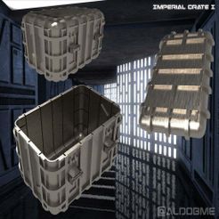 Imperial_Crate_M1.jpg Free STL file Star Wars Imperial Crate 1 (2 Parts)・3D printer model to download, aldobmetrooper