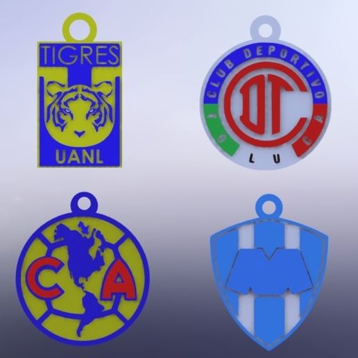 Liga MX #1 Keychains 3D model