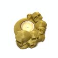 2번 골드.JPG Skull tealight holder by TITAN Corporation