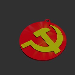 comunista-1.png STL file communist earring・3D print object to download, ivanbkr