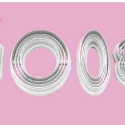 Asset-2-1001.jpg 3D file polymer clay cutter, imprint, 50mm lined cutters with middle cutout set of 4, digital download, STL file, 3d print file,・Design to download and 3D print