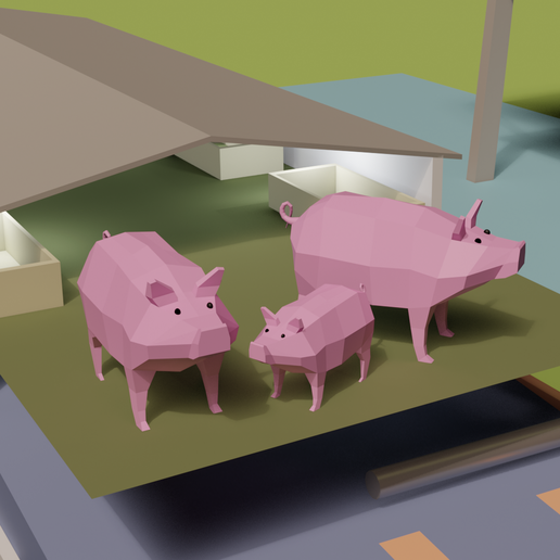 Pig lowpoly 3D model