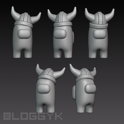 amogus-viking.png Файл STL Игрушки Gen3 Amogus Space Viking Bodies [NuScale]・3D модель для печати скачать