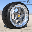 porshe-996-boxter-v123.png Porshe 996 Boxster rims with ADVAN tires for diecast and scale models
