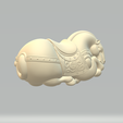 3.png Jade Horse Figurine 3D print model