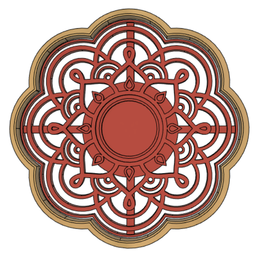 Mandala Cutter with Stamp 3D model