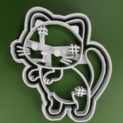 gato_zombie_001.png STL file ZOMBIE CAT - HALLOWEEN - COOKIE CUTTER・3D print design to download