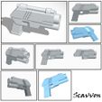0 : Scavvon Stub Gun Automatic Pistol for 28mm & 32mm Miniatures