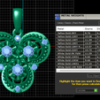 weight.png Royal Floral Clover Pendant - 3D Printable Jewelry STL - Iced Out Trefoil Charm