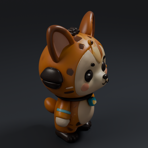 Cute Tiger Chibi 3D printable STL miniature