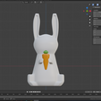 1c.png Rabbit with carrot, cute blender and stl files